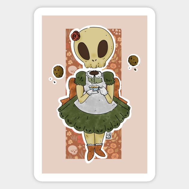 Skull Doll Sticker by Bettafish_Sheba